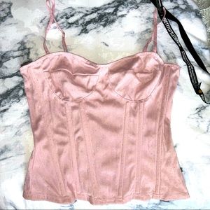 Sparkly pink corset top